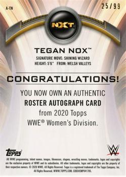 2020 Topps WWE Women's Division - Roster Autographs Purple #A-TN Tegan Nox Back