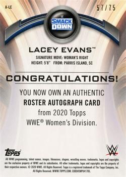 2020 Topps WWE Women's Division - Roster Autographs Green #A-LE Lacey Evans Back