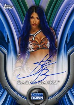 2020 Topps WWE Women's Division - Roster Autographs Blue #A-SB Sasha Banks Front