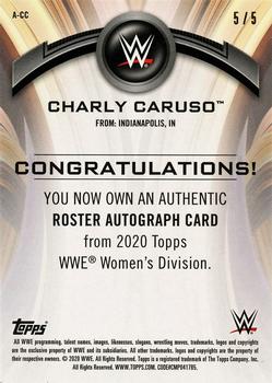 2020 Topps WWE Women's Division - Roster Autographs Black #A-CC Charly Caruso Back