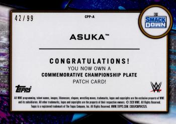 2020 Topps WWE Women's Division - Championship Plate Patch Purple #CPP-A Asuka Back