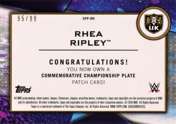 2020 Topps WWE Women's Division - Championship Plate Patch Purple #CPP-RH Rhea Ripley Back