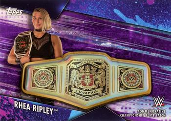 2020 Topps WWE Women's Division - Championship Plate Patch Purple #CPP-RH Rhea Ripley Front