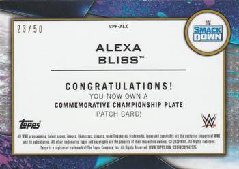 2020 Topps WWE Women's Division - Championship Plate Patch Orange #CPP-ALX Alexa Bliss Back