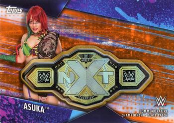 2020 Topps WWE Women's Division - Championship Plate Patch Orange #CPP-AS Asuka Front