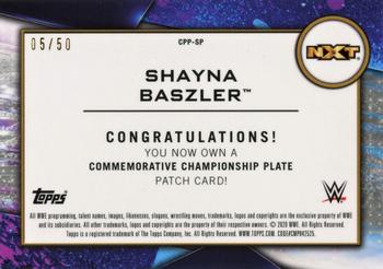 2020 Topps WWE Women's Division - Championship Plate Patch Orange #CPP-SP Shayna Baszler Back