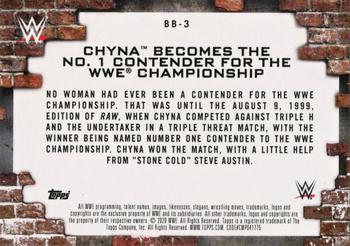 2020 Topps WWE Women's Division - Breaking Barriers #BB-3 Chyna Becomes the No. 1 Contender for the WWE Championship Back