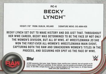 2020 Topps WWE Women's Division - Roster Cards #RC-6 Becky Lynch Back