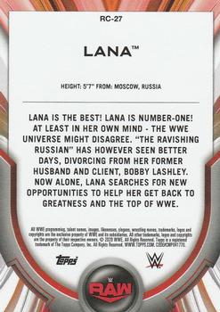 2020 Topps WWE Women's Division - Roster Cards #RC-27 Lana Back