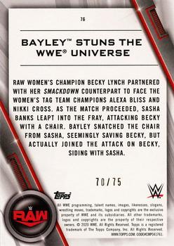 2020 Topps WWE Women's Division - Green #76 Bayley Stuns the WWE Universe Back
