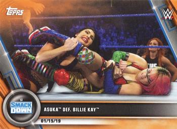 2020 Topps WWE Women's Division - Orange #5 Asuka def. Billie Kay Front