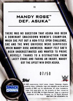 2020 Topps WWE Women's Division - Orange #13 Mandy Rose def. Asuka Back