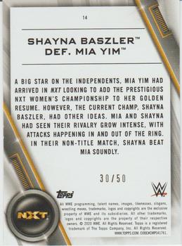 2020 Topps WWE Women's Division - Orange #14 Shayna Baszler def. Mia Yim Back