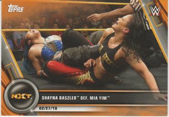 2020 Topps WWE Women's Division - Orange #14 Shayna Baszler def. Mia Yim Front