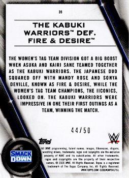 2020 Topps WWE Women's Division - Orange #28 The Kabuki Warriors def. Fire & Desire Back