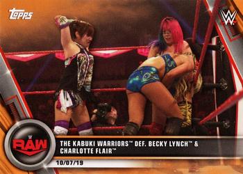 2020 Topps WWE Women's Division - Orange #93 The Kabuki Warriors def. Becky Lynch & Charlotte Flair Front