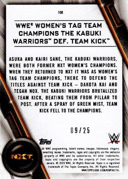 2020 Topps WWE Women's Division - Blue #100 WWE Women's Tag Team Champions The Kabuki Warriors def. Team Kick Back