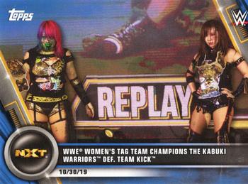 2020 Topps WWE Women's Division - Blue #100 WWE Women's Tag Team Champions The Kabuki Warriors def. Team Kick Front