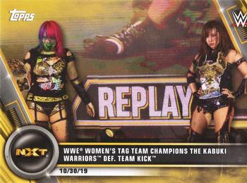 2020 Topps WWE Women's Division - Gold #100 WWE Women's Tag Team Champions The Kabuki Warriors def. Team Kick Front