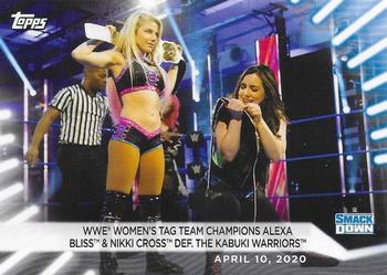2021 Topps WWE Women's Division #3 WWE Women’s Tag Team Champions Alexa Bliss & Nikki Cross def. The Kabuki Warriors Front