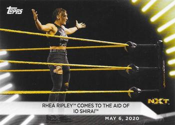 2021 Topps WWE Women's Division #11 Rhea Ripley Comes to the Aid of Io Shirai Front