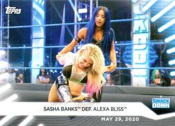 2021 Topps WWE Women's Division #21 Sasha Banks def. Alexa Bliss Front