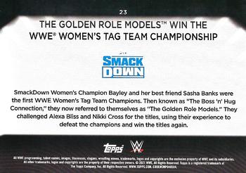 2021 Topps WWE Women's Division #23 The Golden Role Models Win the WWE Women's Tag Team Championship Back