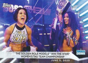 2021 Topps WWE Women's Division #23 The Golden Role Models Win the WWE Women's Tag Team Championship Front
