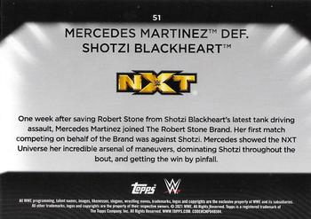 2021 Topps WWE Women's Division #51 Mercedes Martinez def. Shotzi Blackheart Back