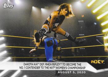 2021 Topps WWE Women's Division #55 Dakota Kai def. Rhea Ripley to Become the No. 1 Contender to the NXT Women's Championship Front