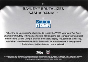 2021 Topps WWE Women's Division #71 Bayley Brutalizes Sasha Banks Back
