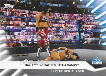 2021 Topps WWE Women's Division #71 Bayley Brutalizes Sasha Banks Front