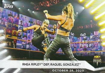 2021 Topps WWE Women's Division #87 Rhea Ripley def. Raquel González Front