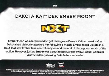 2021 Topps WWE Women's Division #90 Dakota Kai def. Ember Moon Back