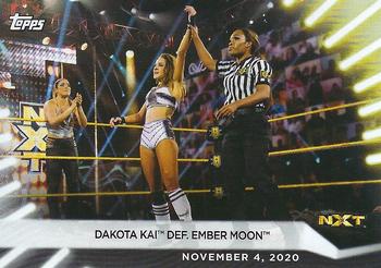 2021 Topps WWE Women's Division #90 Dakota Kai def. Ember Moon Front