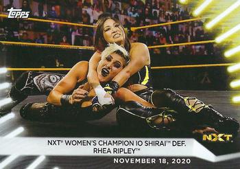 2021 Topps WWE Women's Division #97 NXT Women's Champion Io Shirai def. Rhea Ripley Front