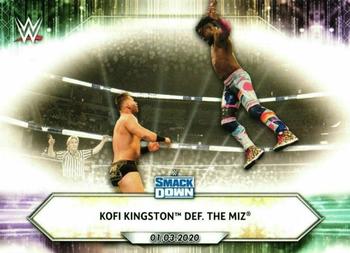 2021 Topps WWE #1 Kofi Kingston def. The Miz Front
