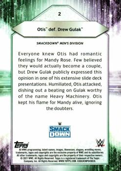 2021 Topps WWE #2 Otis def. Drew Gulak Back