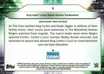 2021 Topps WWE #5 King Corbin's Court Stands Tall Over The Bloodline Back