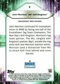 2021 Topps WWE #8 John Morrison def. Kofi Kingston Back