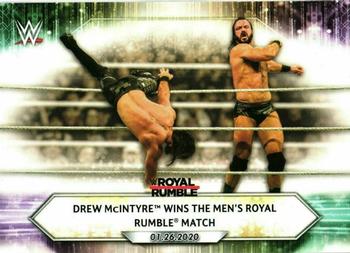 2021 Topps WWE #11 Drew McIntyre Wins the Men's Royal Rumble Match Front