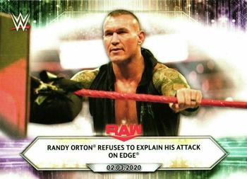 2021 Topps WWE #14 Randy Orton Refuses to Explain His Attack on Edge Front