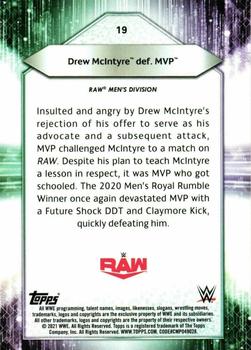 2021 Topps WWE #19 Drew McIntyre def. MVP Back