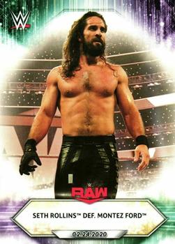 2021 Topps WWE #22 Seth Rollins def. Montez Ford Front