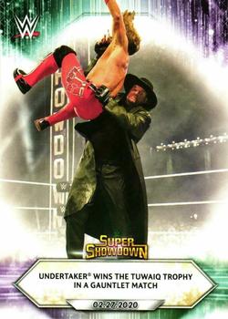 2021 Topps WWE #25 Undertaker Wins the Tuwaiq Trophy in a Gauntlet Match Front