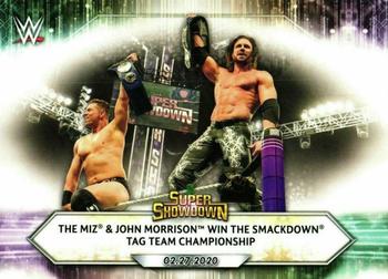 2021 Topps WWE #26 The Miz & John Morrison Win the SmackDown Tag Team Championship Front