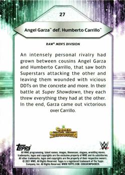 2021 Topps WWE #27 Angel Garza def. Humberto Carrillo Back