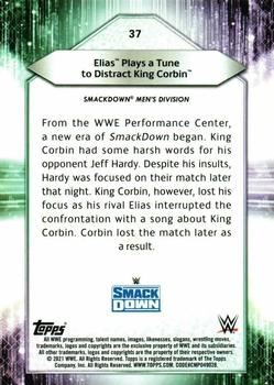 2021 Topps WWE #37 Elias Plays a Tune to Distract King Corbin Back