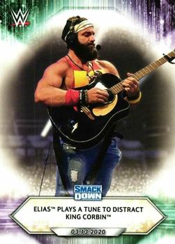 2021 Topps WWE #37 Elias Plays a Tune to Distract King Corbin Front