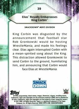2021 Topps WWE #39 Elias Royally Embarrasses King Corbin Back
